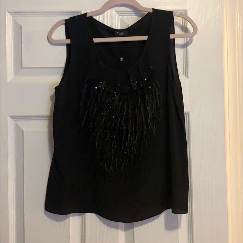 Talbots tank - Feathers and Sequins